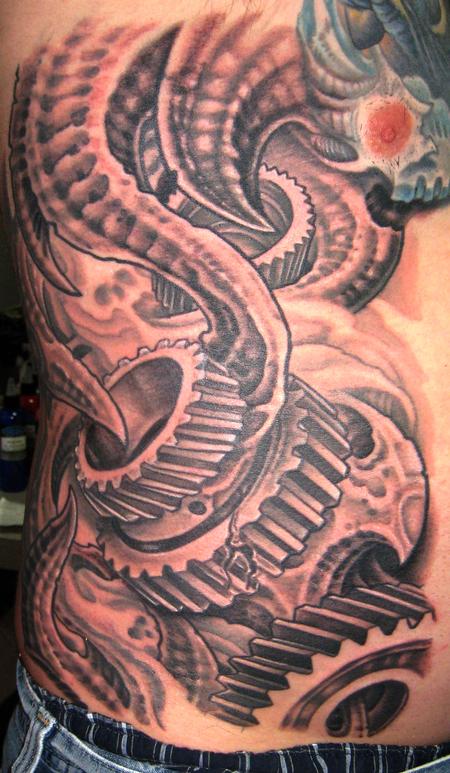 Tattoos - Biomech Rib Piece - 117182